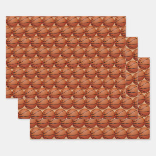 Basketballetjes Ontwerppakketten voor sport Inpakpapier Vel