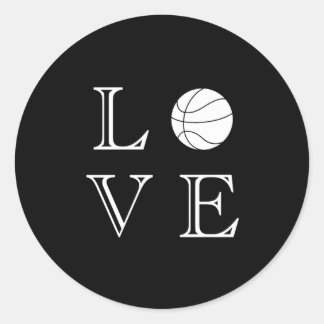 Basketballiefhebber Basketbal 1 Ronde Sticker