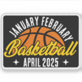 Basketballiefhebber Cool Player Modern Gepersonali Sticker (Voorkant)