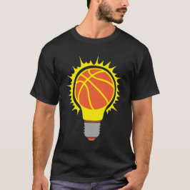 Basketballon-ampul (birne) t-shirt