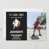 Basketballs Invitations with photo (Devant)