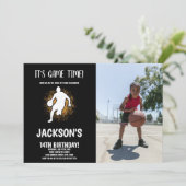 Basketballs Invitations with photo (Debout devant)