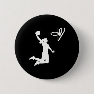 Basketbalmeisje Ronde Button 5,7 Cm