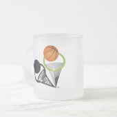 basketbalmokken matglas koffiemok (Voorkant links)