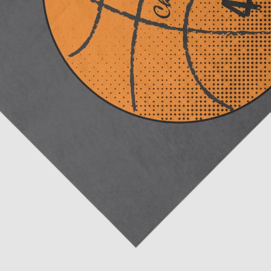 Basketbalmonogram | Custom Tissuepapier (Detail)