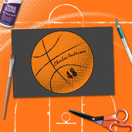 Basketbalmonogram | Custom Tissuepapier