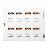 basketbalontwerp etiket (Full Sheet)