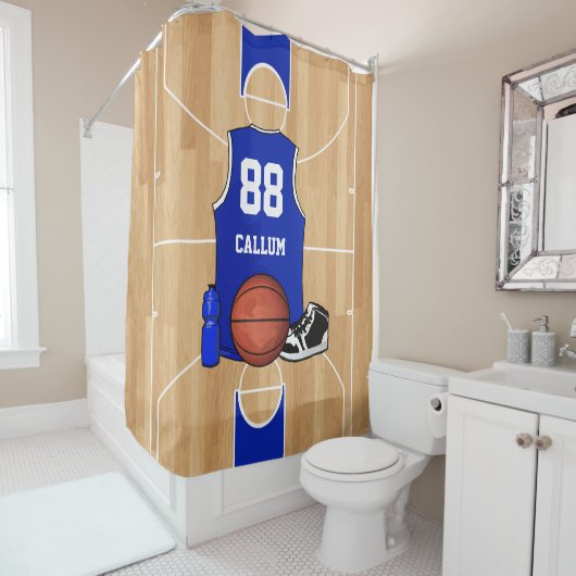 basketbalontwerper douchegordijn (In situ)