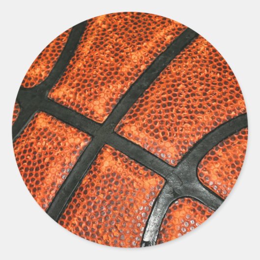 Basketbalpatroon Ronde Sticker (Voorkant)