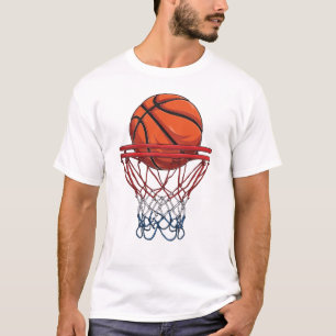 Basketbalrand en net Zwiep Vector Kunst T-shirt