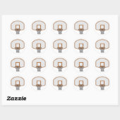 basketbalring ronde sticker (Vel)