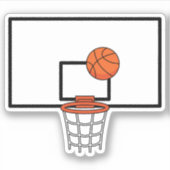 Basketbalring Sticker (Voorkant)