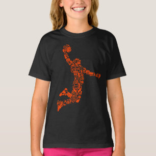 Basketbalringen Symbool Slam The Ball Meisjes T-shirt
