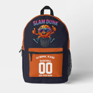 Basketbalrugzak met eigen naam - Slam Dunk-cadeau Bedrukte Rugzak