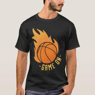 Basketbalspel aan t-shirt