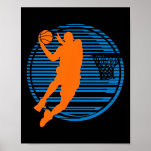 Basketbalspel Dunk Speler Court Sport Ball Team Poster