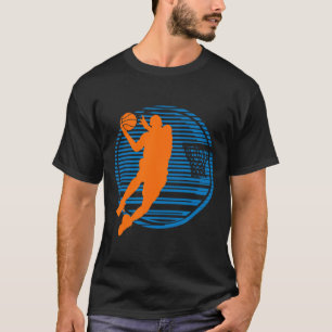 Basketbalspel Dunk Speler Court Sport Ball Team T-shirt