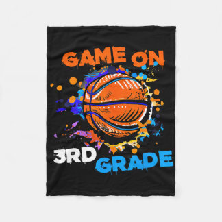 Basketbalspel op 3e klas 1e dag van de school thee fleece deken