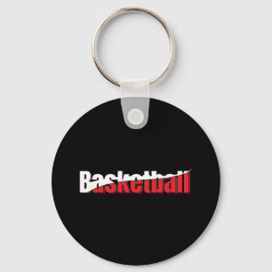 Basketbalspeler Abstract Swish - Woordkunst Sleutelhanger