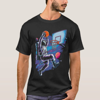 Basketbalspeler Astronaut Astronomie Astrologie Bu T-shirt
