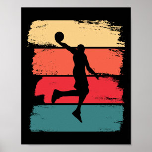 Basketbalspeler Basketbal Basketbal spelen Poster