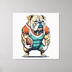 Basketbalspeler die hondenliefhebber is canvas afdruk