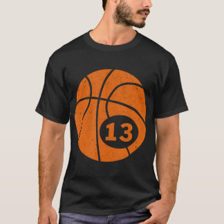 Basketbalspeler Jersey nummer 13 dertien Graphi T-shirt