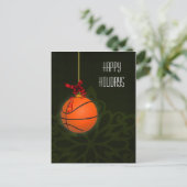 Basketbalspeler Kerst Kaarten Feestdagenkaart (Staand voorkant)