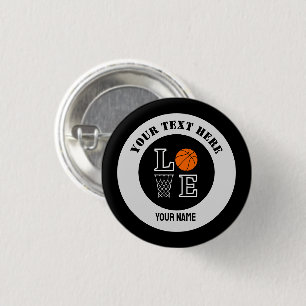 Basketbalspeler Meisje, Basketbal Meisje Verjaarda Ronde Button 3,2 Cm