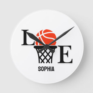 Basketbalspeler Meisje, Basketbal Meisje Verjaarda Ronde Klok