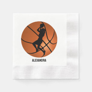 Basketbalspeler Meisje, Basketbal Meisje Verjaarda Servet