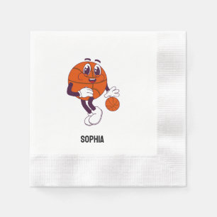 Basketbalspeler Meisje, Basketbal Meisje Verjaarda Servet