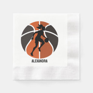 Basketbalspeler Meisje, Basketbal Meisje Verjaarda Servet