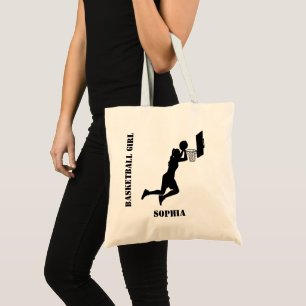 Basketbalspeler Meisje, Basketbal Meisje Verjaarda Tote Bag