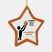Basketbalspeler met balster keramisch ornament (Rechts)