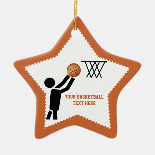 Basketbalspeler met balster keramisch ornament (Voorkant)