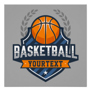 Basketbalspeler NAAM TOEVOEGEN Varsity School Team Perfect Poster