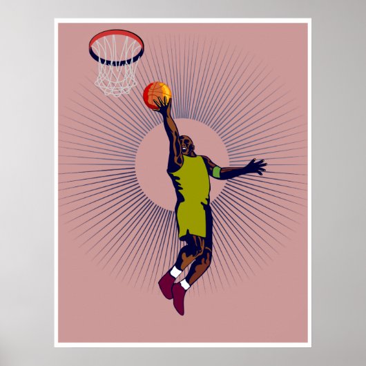 basketbalspeler, poster (Voorkant)