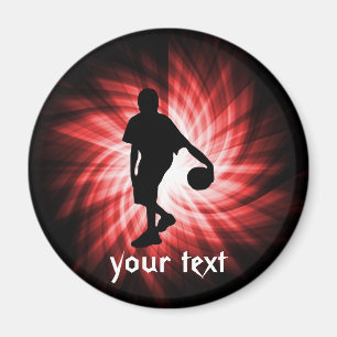 Basketbalspeler; rood magneet