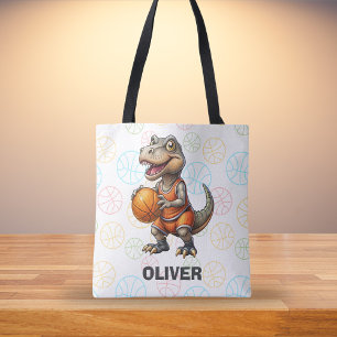 Basketbalspeler Schattige Dinosaurus Draagtas