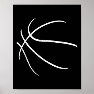 Basketbalspeler Silhouette Design Poster