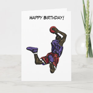 Basketbalspeler-Slam Dunk Kaart