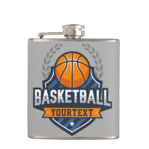 Basketbalspeler VOEG NAAM TOE Varsity School Team Heupfles