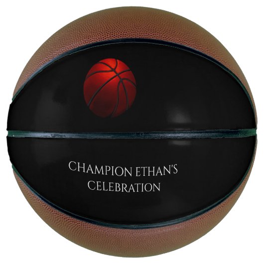 Basketbalspeler vrijgezel / verjaardagsfeestje get basketbal (Voorkant)