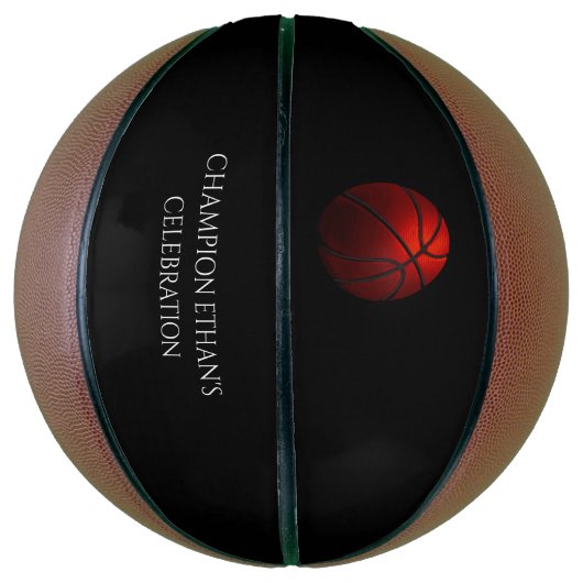 Basketbalspeler vrijgezel / verjaardagsfeestje get basketbal (Verticaal)