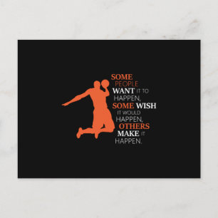 Basketbalsport Basketball Team Player Gift Idee Briefkaart
