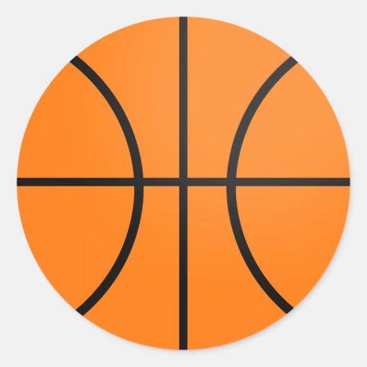Basketbalsport-Stickers Ronde Sticker (Voorkant)