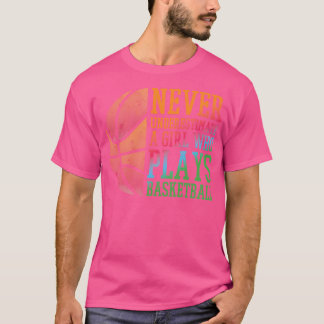 Basketbalster Retro Basketbal Gift Meisje Vrouwen T-shirt