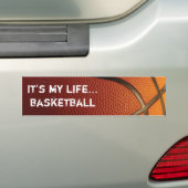 basketbalsticker bumpersticker (Op auto)
