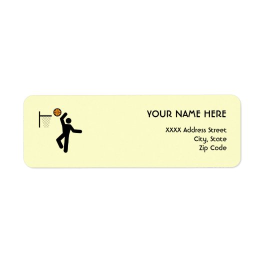 Basketbalsymbool Etiket (Voorkant)